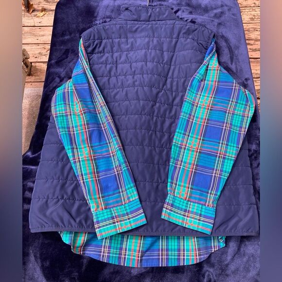 Men’s Chaps Ralph Lauren L/XL Button Up Plaid Shirt and Puffer Vest Combo - Picture 6 of 8